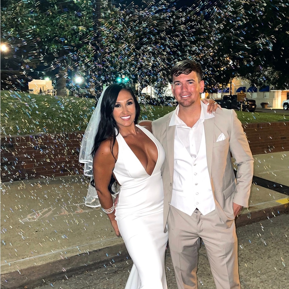 Reception dress, bride dress, white dress